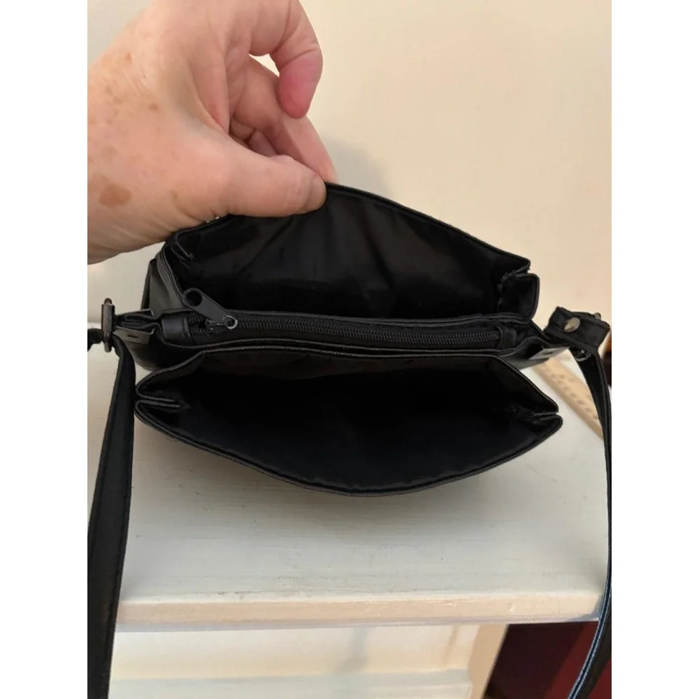 Crossbody Organizer Bag‎ Women Small Black Good Y2K Minimalist MultiPocket